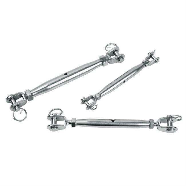2PCS 316 Stainless Steel Euorpean Closed Body Turnbuckle Jaw And Jaw M5 M6 M8 Marine Hardware Rigging Screw For Cable Railing - (Size: M6)