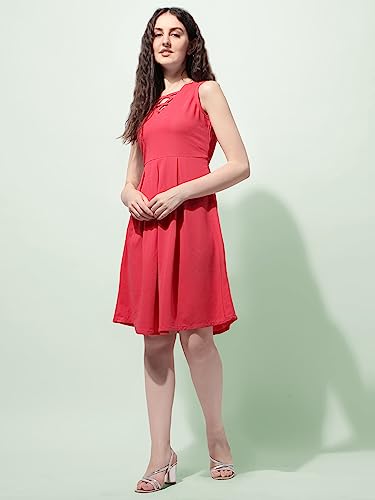 Image of OOMPH! Women's Polyester Blend A-Line Mini Dress