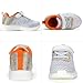 COODO Toddler/Little Kid Boys Girls Shoes Running Sports Sneakers (5 Toddler,White Orange)