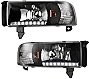Nixon Offroad Led Headlights Assembly for 1994-2001 Dodge Ram 1500 2500 3500, 1995-2002 Dodge Ram 4000 Head Lamps with Led DRL, Reflector, Dual Beam Headlights, Driver & Passenger Side (Black)
