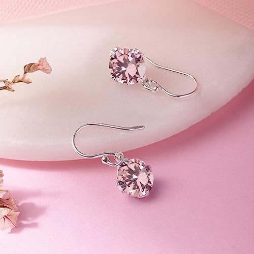 Image of ZAVYA 925 Sterling Silver CZ Drop Silver Plating Drop Earrings | Gift for Women and Girls | With Certificate of Authenticity and 925 Hallmark