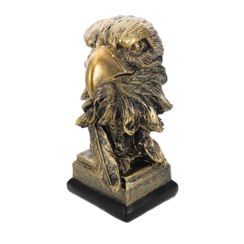 PRETYZOOM Resin Bird Head Figurine with Non Slip Base for Office Decor Unique Animal Head Accent for Living Room and Study