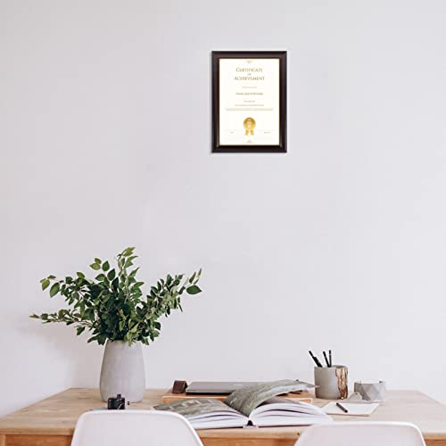 Tofficu Moldura de certificado, suporte de exibição de diploma de madeira, moldura de documento, mol