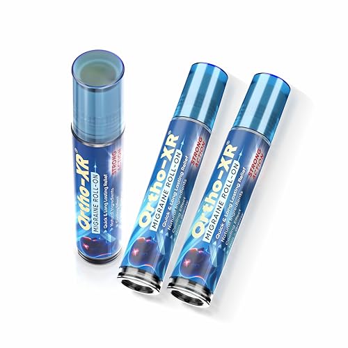 Image of Ortho XR Ayurvedic Migraine Roll-On for Fast Relief from Migraine, Headache & Sinus Pain | Strong Cooling Formula | Ideal for Family Use - (Pack of 3)