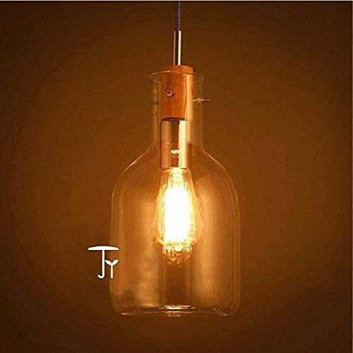 Lámpara de pared estilo retro industrial E27 con 1 luz de cristal 2