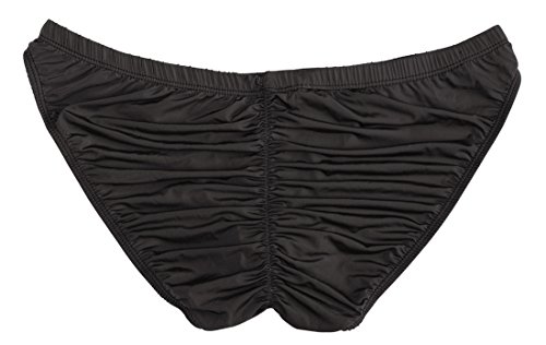 Summer Code Men's Sexy Bikini Brief Elastic Silky Ruched Back Underwear Swimwear