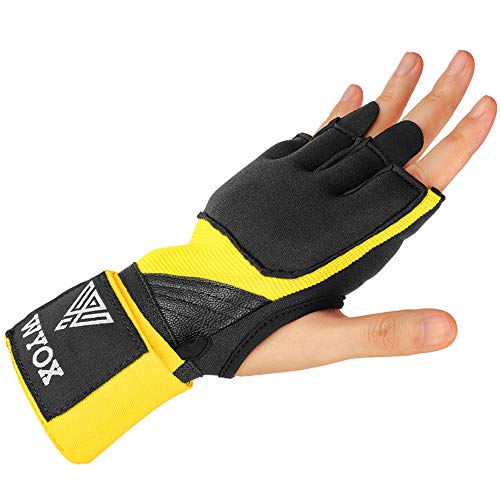 Wyox Gel Quick Hand Wraps For Boxing Mma Kickboxing - Ez-Off & On - Padded Knuckle With Wrist Wrap Protection For Men Women Youth (Yellow, X-Small) #TOP6