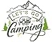 Samunshi Let's Go Camping Schriftzug Aufkleber Sticker Autoaufkleber Scheibenaufkleber Motorradaufkleber in 10 Größen (40x33cm grün)