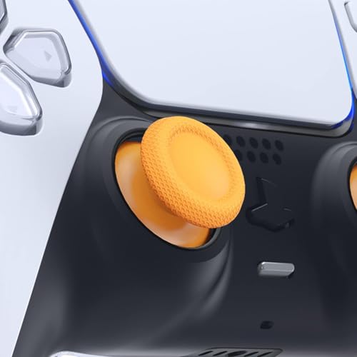 Image of Replacement Joystick Analog Caps for PS5 Controller | Anti-Slip Thumb Grips Cover Stick | Thumbstick Caps for PlayStation 5 DualSense Gamepad (Yellow)
