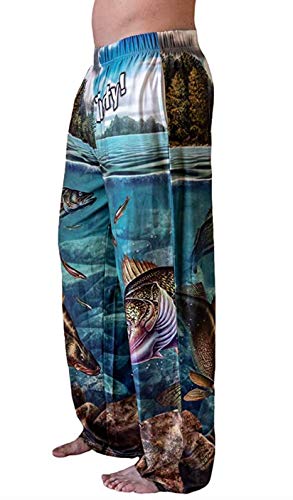 BRIEF INSANITY Lounge Pajama Pants for Men | Humorous, Funny, Novelty Bottoms - Tasty Fish Print Loungewear Pants3