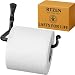 RTZEN Straight Decorative Toilet Paper Holder | Decorative Wrought Iron Handmade Black TP Roll Hanger Décor | Wall Mount Easy Installation