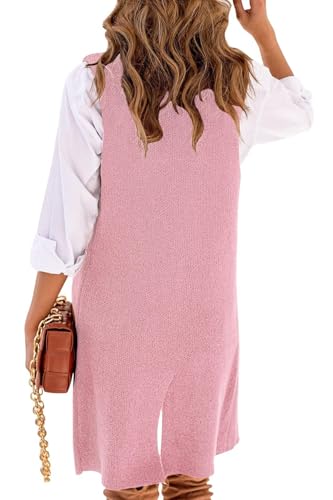 Image of IDEALSANXUN Womens Long Sweater Vest Fall Winter Sleeveless Knit Cardigan Outerwear