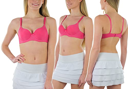 Image of ToBeInStyle Women's Pack of 6 Padded Assorted Styles Supportive Bras Cup Size - A to DDD