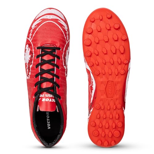 Image of Vector X Acura Series High-Performance Athletic Football Studs|Turf Shoe|Fully Embossed Synthetic Upper+ High Strength TPU Sole|Practice & Training Footwear Sports Shoes for Boys Men Adult