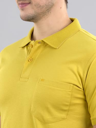 Image of Monte Carlo Mens Regular Fit Half Sleeve Solid Polo Neck T-Shirt (Pack of 1)