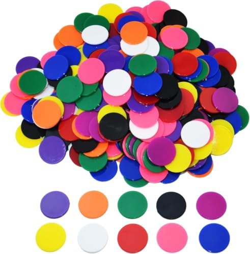 Royals Plastic Plain Token/Coins Pack of 100 Coins, Round Counter Chips for Board Games, Counters, Classroom Activities, Bingo, Reward System & DIY Crafts