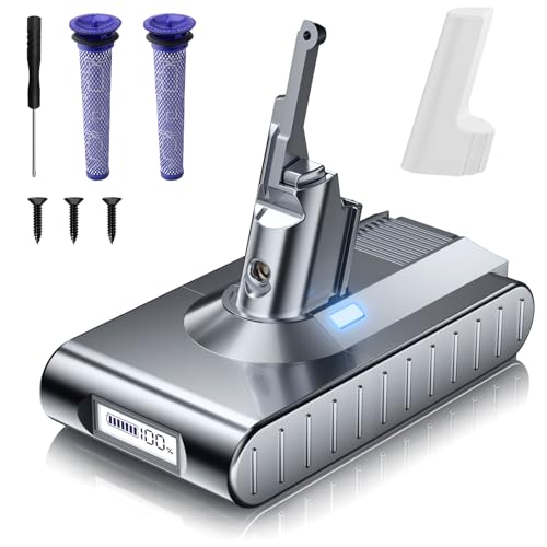 Bonacell Upgraded 8000mAh 21.6V Li-ion Replacement for Dyson V8 Battery 215681 967834-05 SV10 V8 Absolute V8 Animal V8 Motorhead V8 Fluffy V8 Cord-Free Handheld Vacuum