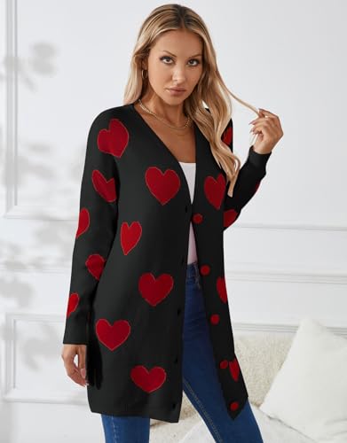 Women's Cardigan Sweaters Fall Winter Button Down Cardigans Long Sleeve Loose Casual Sweater Coat3