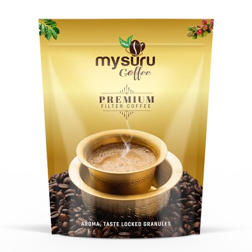 MYSURU COFFEE Premium Filter Coffee Powder 100g | Aromatic Taste [80% Coffee - 20% Chicory] | Traditional South Indian Blend | Freshly Roasted Ground Coffee
