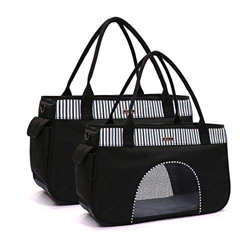 Qican Caixa de transporte portátil para animais de estimação para gatos, cães, canil, bolsa para tra