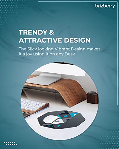 ARTBRIZ® Brizberry Pro-X2 Mouse Pad, Optimised for Speed and Precision, Premium Anti Skid Rubber Base, for Office Desktop Laptop PC Mac, 240mm x... - Image 4