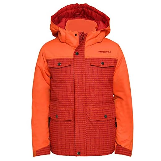 Arctix Kids Slalom Insulated Winter Jacket, Arrowhead Red Orange, 4T
