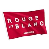 Desert Cactus AS Monaco FC Flag - 3 x 5 Feet Ligue 1 French Soccer Banner, Indoor/Outdoor Durable Fabric, 100% Polyester Design (Design B)