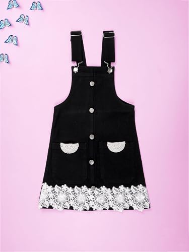 Image of KiddoPanti Girls Denim Dungaree Skirt