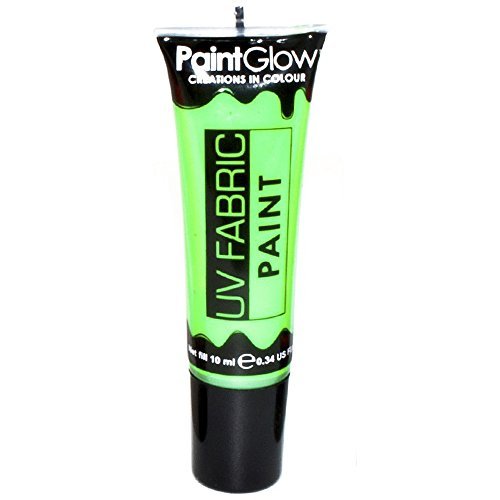 PaintGlow UV Fabric Paint, Neon Green, 10 ml by paintglow