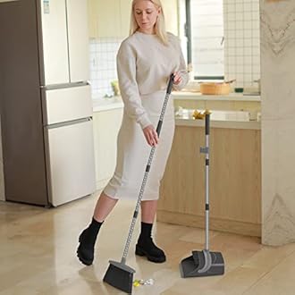 Gray Broom Dustpan Set