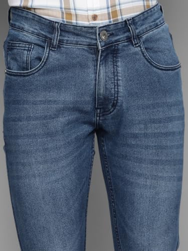 Image of Allen Cooper Slimmy Comfortable Mid Rise Denim Jeans for Men