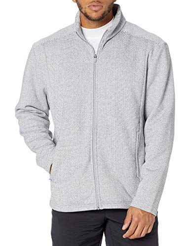 PGA TOUR Men's Long Sleeve Sherpa Back Jacket, Cloud Grey Heather, X Large