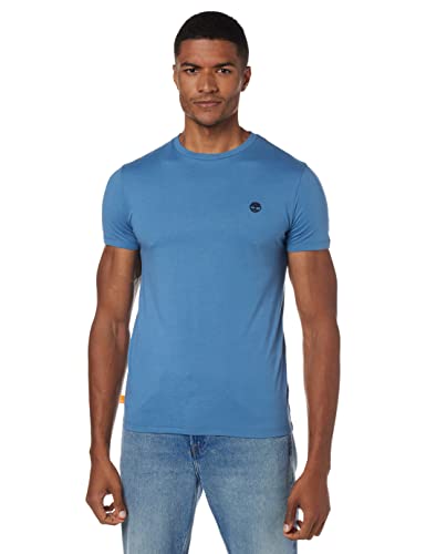 Timberland SS Chest Tree Logo Jersey Slim Tee Mens T-Shirt, sky blue, M