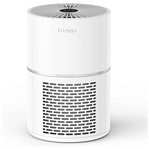 HIMOX Desktop Portable Small Air Purifier for Home Bedroom Office H13 HEPA Filter Quiet Mini Air Cleaner for Allergy Smoke Pollen Dust Mold Pets , Powered by USB Cable, NO ADAPTER Cover