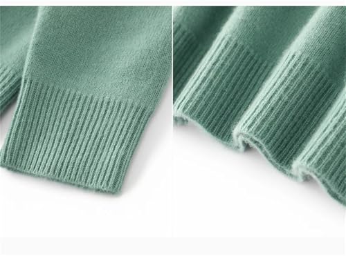 Men's Pure Wool Cashmere Sweater Crewneck Pullover Long Sleeve Knit Pullover Sweater4