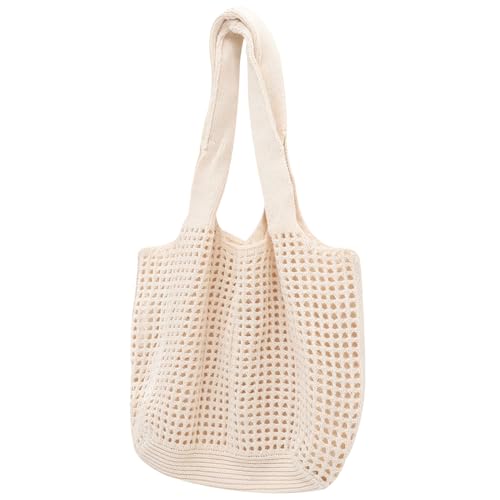 Mipcase Bolso de Ganchillo de Malla para Mujer Bolsa de Playa Grande de Verano Bolso de Hombro Resistente y Ligero Tote de Moda para Picnic y Vacaciones