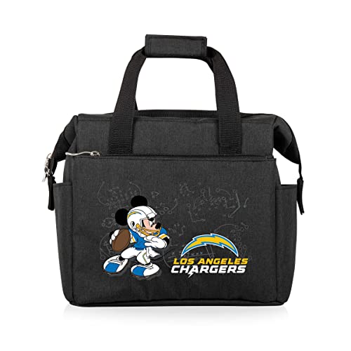 Image of PICNIC TIME NFL Mickey Mouse On The Go Lunch Bag - Soft Cooler Lunch Box - Insulated Lunch Bag, (Black)
