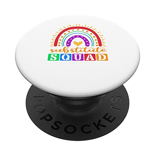 Insegnante sostituto Rainbow Lover Torna a scuola Sub Squad PopSockets PopGrip Intercambiabile