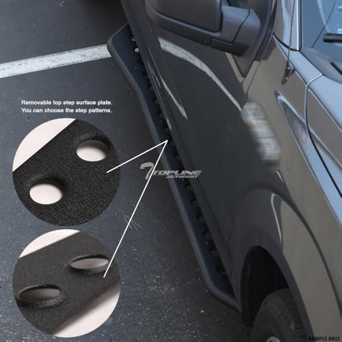 Estribos laterales negros estilo Rocker para Dodge Ram 1500 miniatura 7