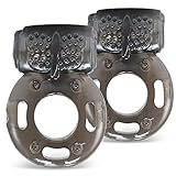 Cock Ring Set - 2X Vibrating Cock Ring for Everyone with Clit Stimulator, for Increased Stamina & Enhanced Erections - Sex Toys for Couples, Improved Female Pleasure Black