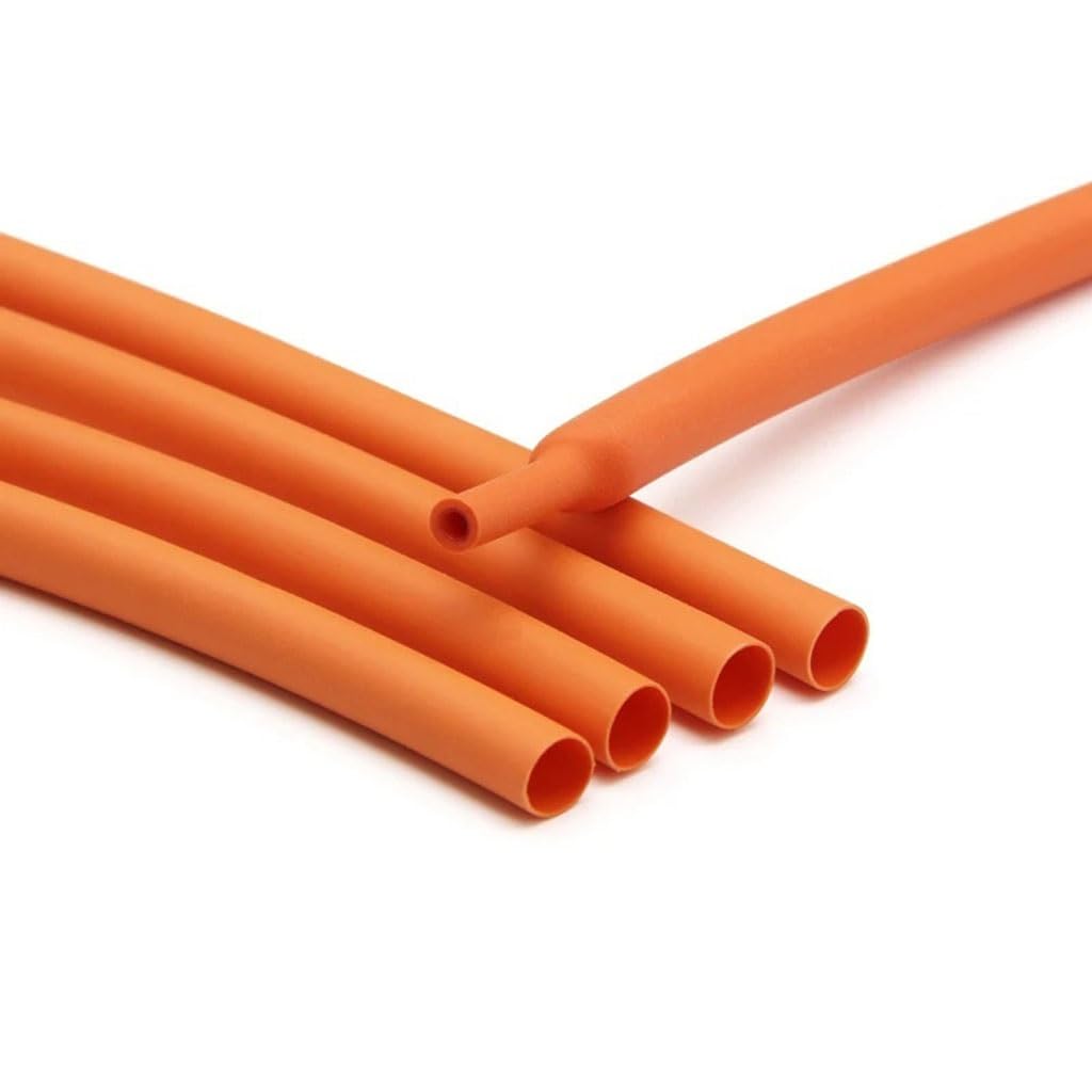 Gaine Thermorétractable À Double Paroi Doublée D'adhésif 3:1, en Polyoléfine Orange, Manchon D'isolation De Câble Métallique 1.6mm 50mm(25.4mm,10 Meters)