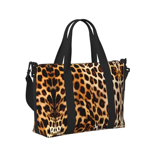 Leopard Animal print print Travel Duffel Bag,workout duffel bag, overnight shoulder Bag,Weekender Bag for Women Men3