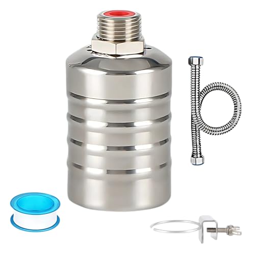 Valvola a Galleggiante Automatica, 1/2 Pollice. Valvola di Controllo del Livello dell'Acqua, per Piscina, Serbatoio d'Acqua. Riempimento Automatico. Acciaio Inossidabile 304.