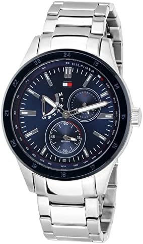 Tommy Hilfiger Analogue Multifunction Quartz Watch for Men with Silver Stainless Steel Bracelet - 1791640