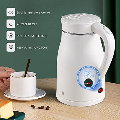 Bouilloire électrique acier inoxydable brossé double paroi premium