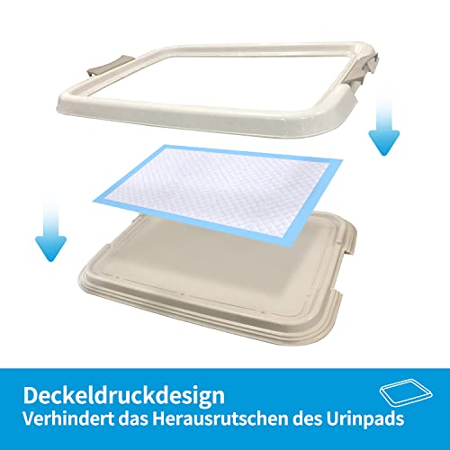 PAWISE Hundetoilette für den Innenbereich, Welpen-Trainingspads, Hundetöpfchen-Tablett, tragbares Untersetzer für Haustiere, Hundeklo für Katzen, 49 x 36 cm