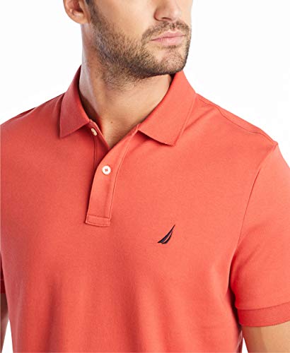 Image of Nautica Men's Classic Fit Short Sleeve Dual Tipped Collar Polo Shirt