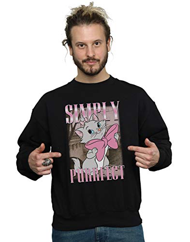Disney Men's Aristocats Marie Simply Purrfect Homage Sweatshirt Black XXXXX-Large