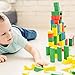 Melissa & Doug Wooden Building Blocks Set - 100 Blocks in 4 Colors and 9 Shapes - Classic Kids Toys, STEAM Toy, Colored Wood Blocks For Toddlers Ages 2+