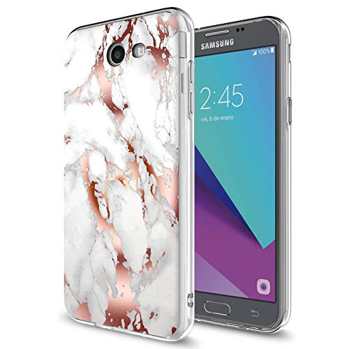 GORGCASE Case Compatible with Galaxy J3 Emerge/J3 Prime/Express Prime 2/Amp Prime 2/Sol 2/J3 Mission J3 Eclipse/J3 2017/J3 Luna Pro,Slim Anti-Scratch Girls Women Drop Protective Cover White